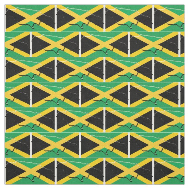 Tela Esquema del mapa de la bandera de JAMAICA (Retal)
