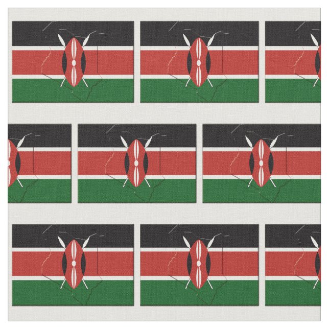 Tela Esquema del mapa de la bandera de KENYA (De cerca)