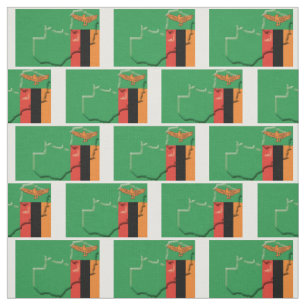 Tela Esquema del mapa de la bandera de ZAMBIA