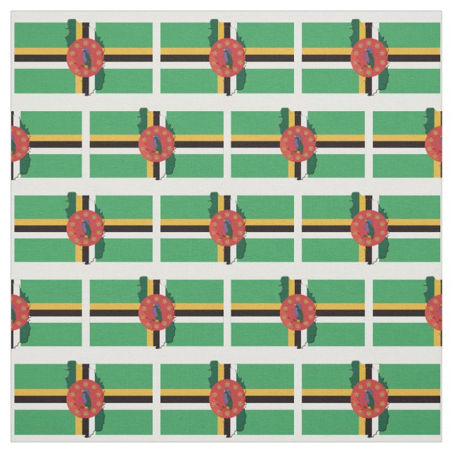 Tela Esquema del mapa de la bandera DOMINICA (Retal)