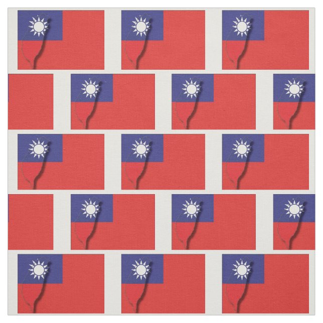 Tela Esquema del mapa de ROC de la bandera de TAIWAN (Retal)