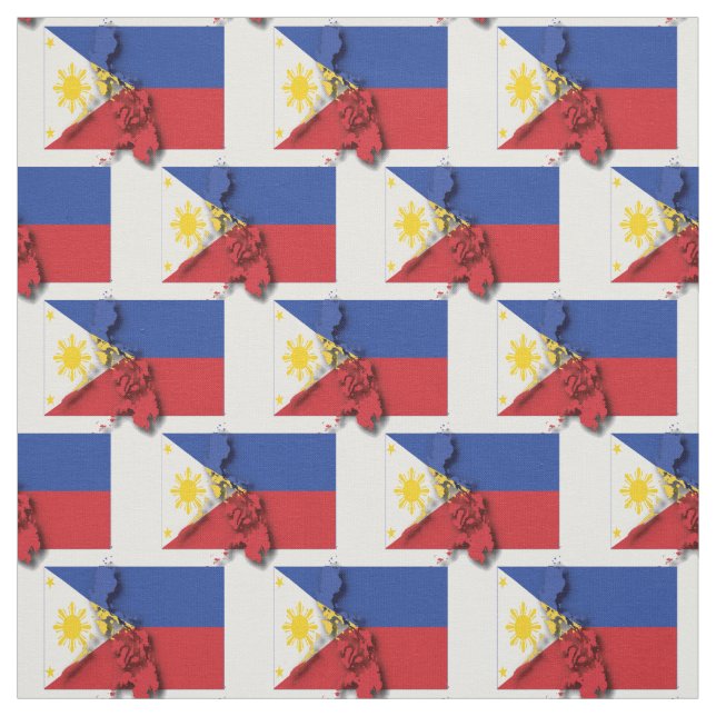 Tela Esquema del mapa filipino de la bandera FILIPINAS (Retal)