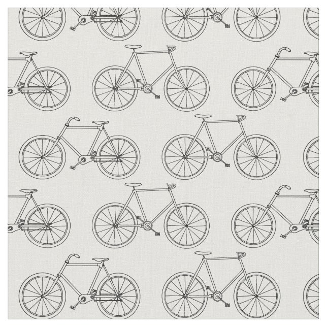 Tela Esquemas de bicicletas ilustradas Líneas de bicicl (De cerca)