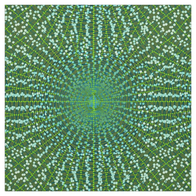 Tela Estallido de estrellas abstracto moderno, verde ja (Retal)