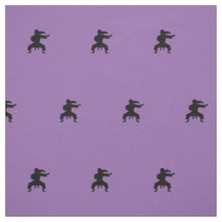 Tela Estampa de Karateka minimalista simple morada y ne