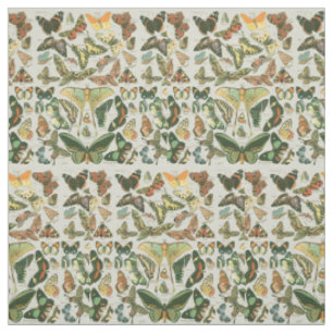 Tela Estampa de patrón de mariposa polilla vintage