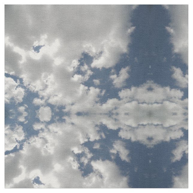 Tela estampada con cielos nublados (De cerca)