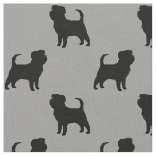 Tela estampada con siluetas de la raza de perro Af