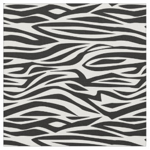 Tela estampado animal rayas cebra salvaje negro blanco