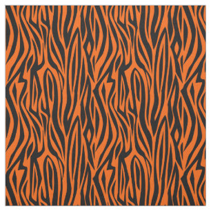 Tela estampado animal rayas de tigre salvaje naranja