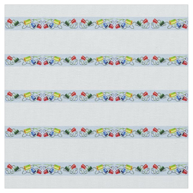 Tela estampado de accesorios de costura (De cerca)