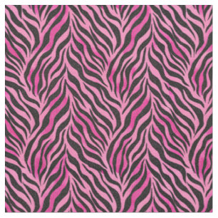 Tela Estampado de cebra rosa y negro vibrante