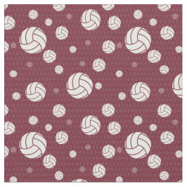 Tela Estampado de Cevron de Voleibol Maroon