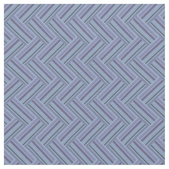 Tela Estampado de doble trama de rayas azul-grises (De cerca)