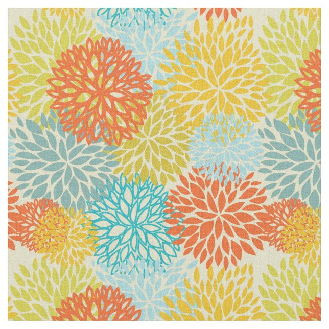 Tela Estampado de flores 3 (De cerca)