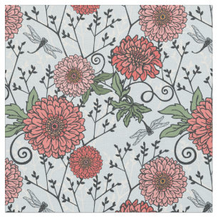 Tela Estampado de flores 3