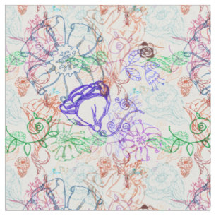 Tela Estampado de flores 8