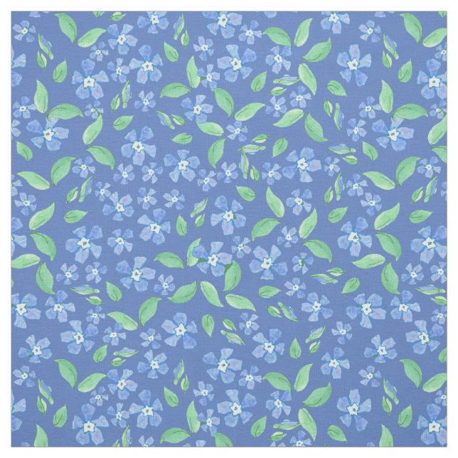 Tela Estampado de flores bonito del verde azul del (Retal)