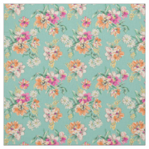 Tela Estampado de flores brillante del bosquejo