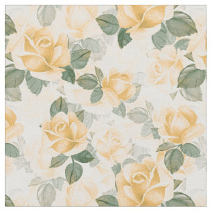 Tela Estampado de flores con los rosas amarillos
