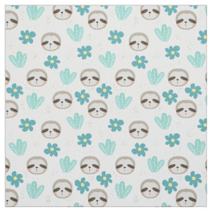 Tela Estampado de flores dulce de la pereza