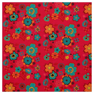 Tela Estampado de flores enrrollado
