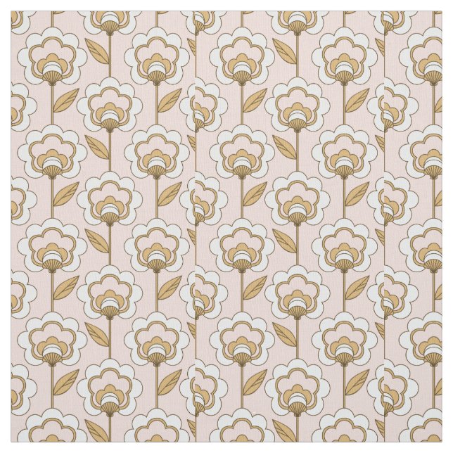 Tela Estampado de flores moderno de los mediados de (Retal)