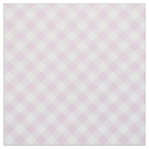 Tela estampado de gingham a cuadros rosa pastel blanco