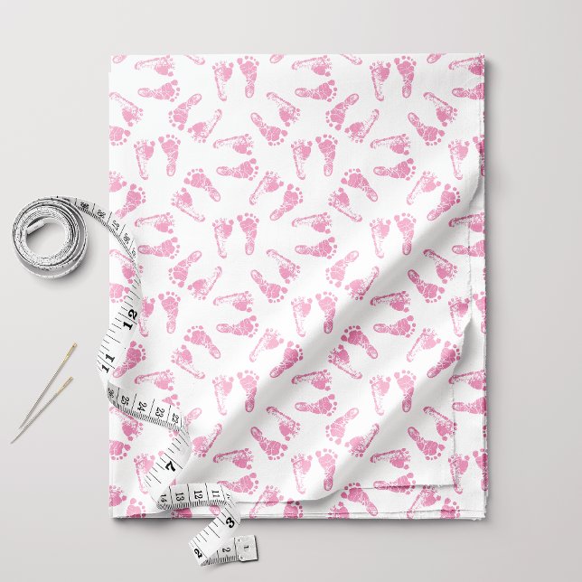 Tela Estampado de Huella de Bebé Rosa (Subido por el creador)