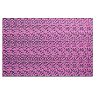 Tela Estampado de leopardo negro y rosa