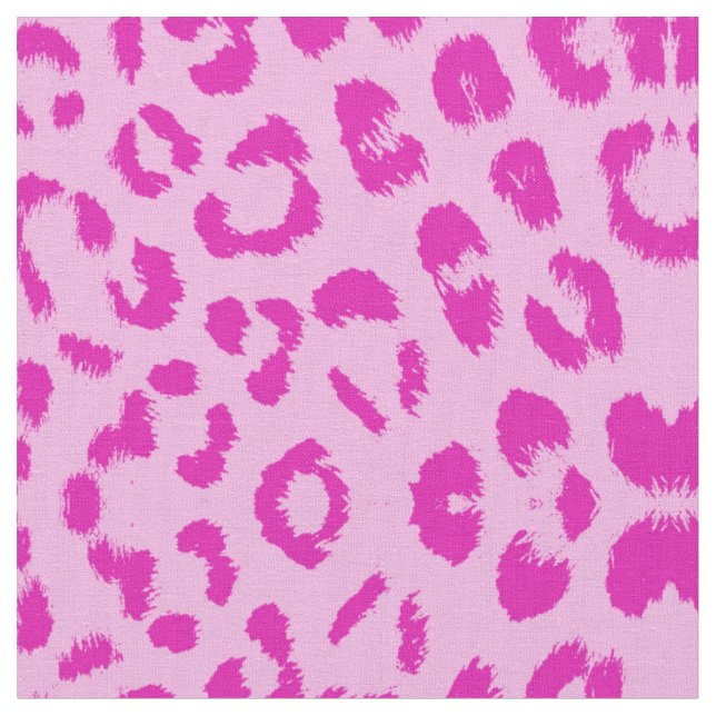 Tela Estampado de leopardo rosa sobre rosa (De cerca)