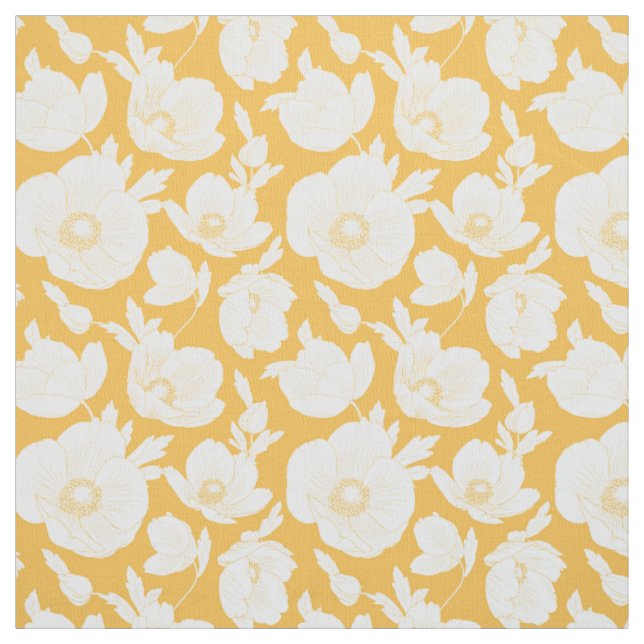 Tela Estampado de plores de oro (Retal)