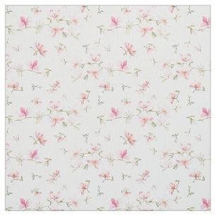 Tela Estampado de plores rosado suave de la acuarela