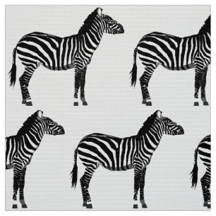 Tela Estampado de zebra - blanco y negro