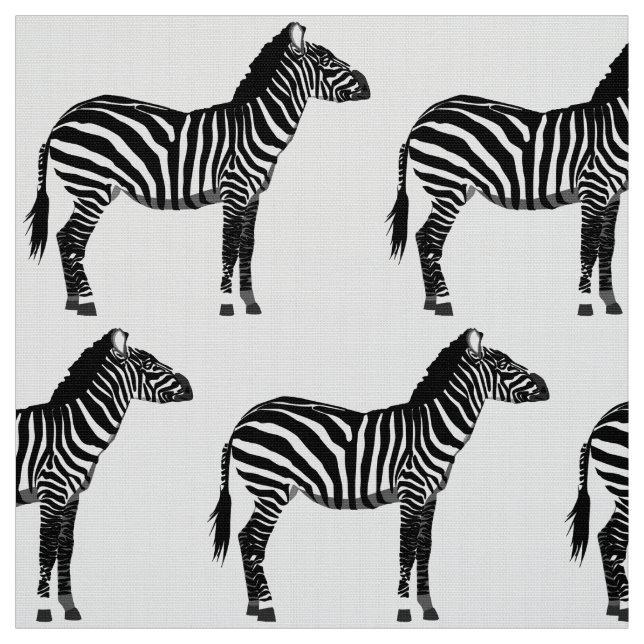 Tela Estampado de zebra - blanco y negro (Retal)