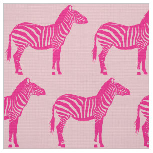 Tela Estampado de zebra - fucsia y rosa claro