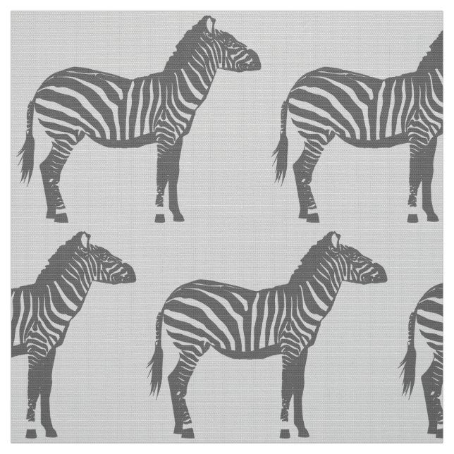 Tela Estampado de zebra - sombras de gris/del gris (Retal)