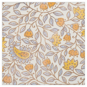 Tela Estampado floral vintage de bloque indio