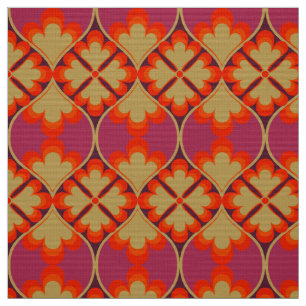 Tela estampado retro mod 60s 70s