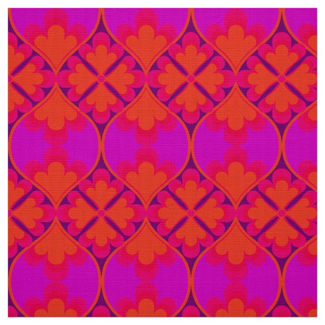 Tela estampado retro mod 60s 70s (Retal)