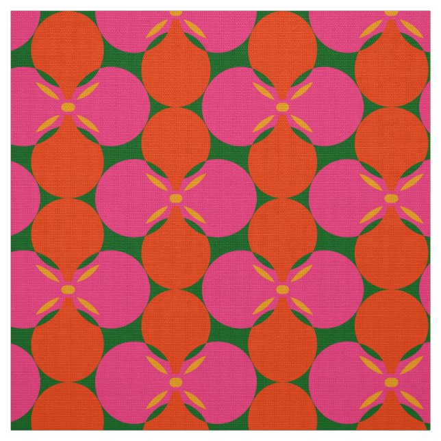 Tela estampado retro mod 60s 70s (Retal)