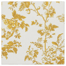 Estampado Toile Floral Mostaza Vides