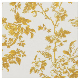 Tela Estampado Toile Floral Mostaza Vides