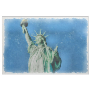 Tela Estatua de la libertad, pintura de las acuarelas d