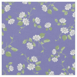 Tela Estilo Cottage Periwinkle Floral Daisy