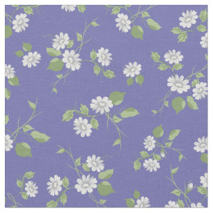 Tela Estilo Cottage Periwinkle Floral Daisy
