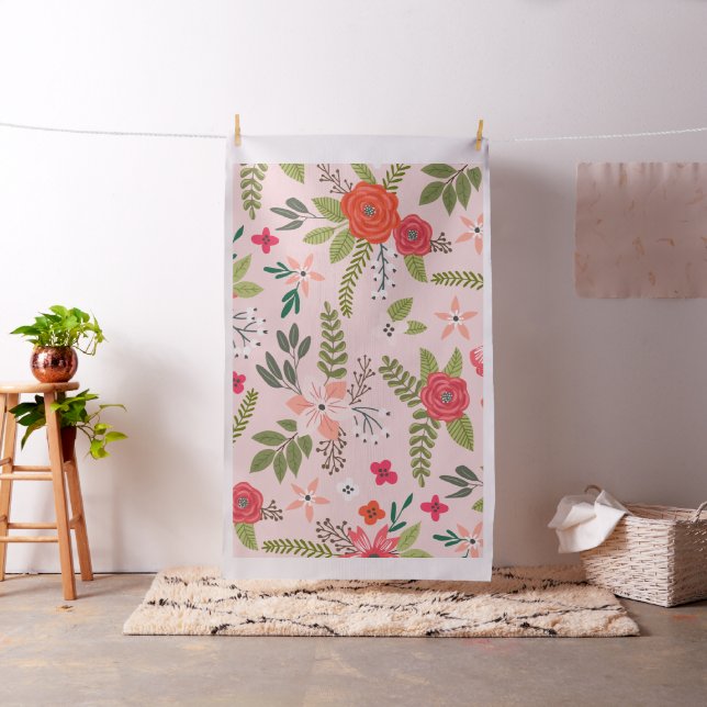 Tela Estilo de cabaña patrón floral (In Situ)