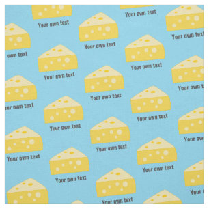 Tela Estilo de tono de patrón de queso divertido - text