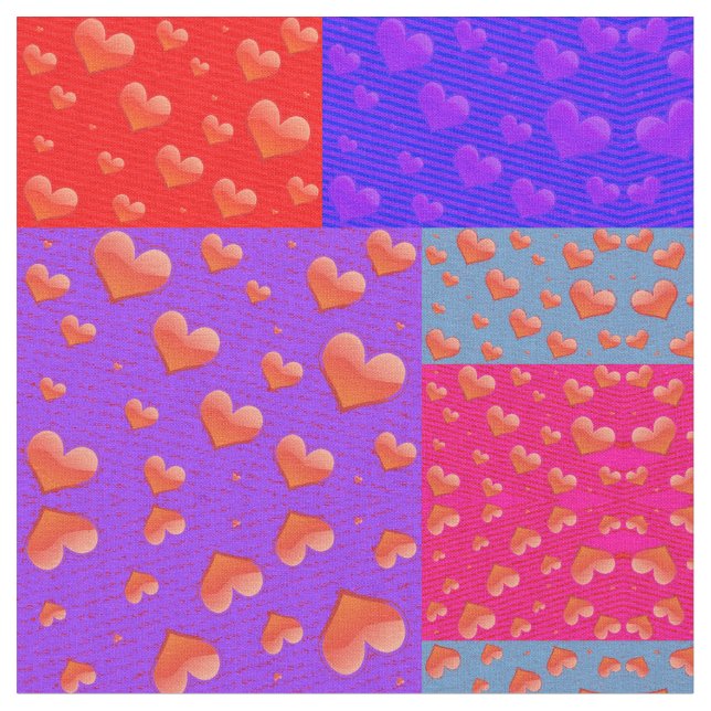 Tela estilo el día de San Valentín Quilt - Deco de (De cerca)