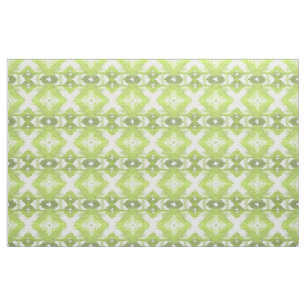 Tela Estilo lima verde oliva blanco patrón tribal Ikat